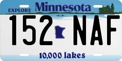 MN license plate 152NAF