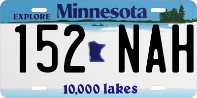 MN license plate 152NAH