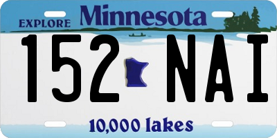 MN license plate 152NAI
