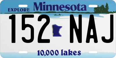 MN license plate 152NAJ