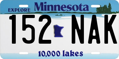 MN license plate 152NAK