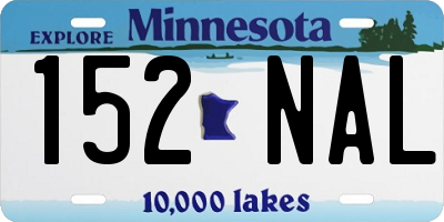 MN license plate 152NAL