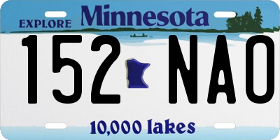 MN license plate 152NAO