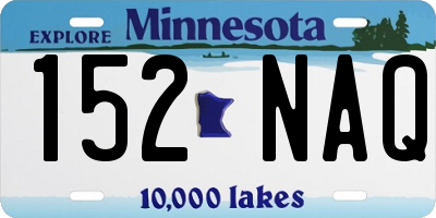 MN license plate 152NAQ