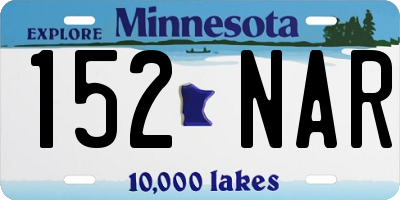 MN license plate 152NAR