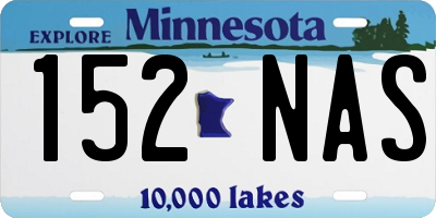 MN license plate 152NAS