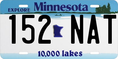 MN license plate 152NAT