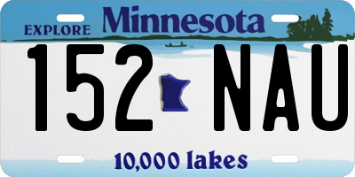 MN license plate 152NAU