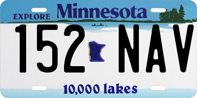 MN license plate 152NAV
