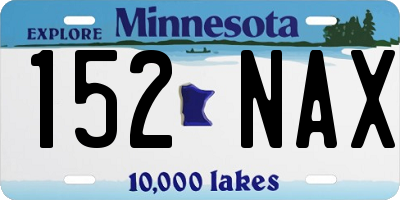 MN license plate 152NAX