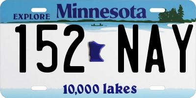 MN license plate 152NAY
