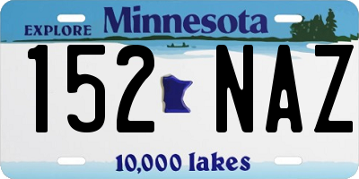 MN license plate 152NAZ