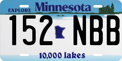MN license plate 152NBB