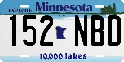 MN license plate 152NBD