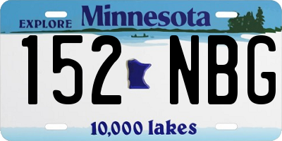 MN license plate 152NBG