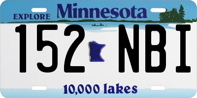 MN license plate 152NBI