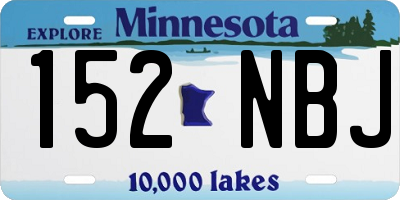 MN license plate 152NBJ