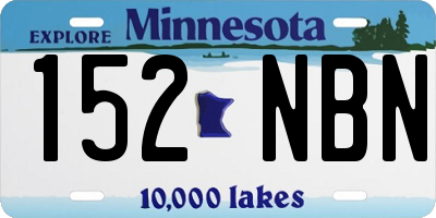 MN license plate 152NBN