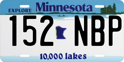MN license plate 152NBP
