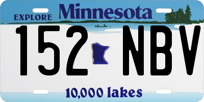 MN license plate 152NBV