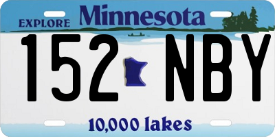 MN license plate 152NBY
