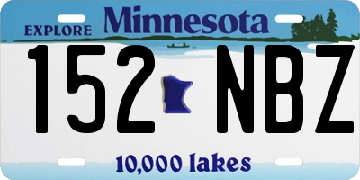 MN license plate 152NBZ