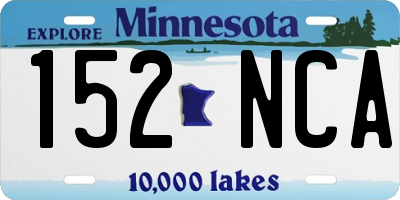 MN license plate 152NCA