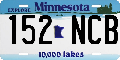 MN license plate 152NCB