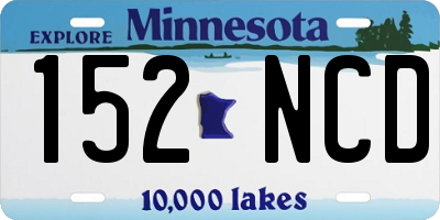 MN license plate 152NCD