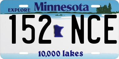 MN license plate 152NCE