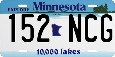 MN license plate 152NCG