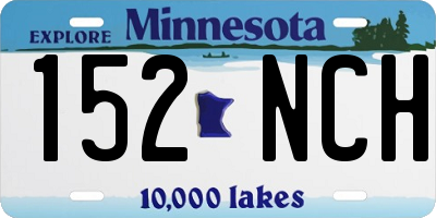 MN license plate 152NCH