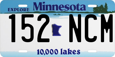 MN license plate 152NCM