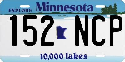 MN license plate 152NCP