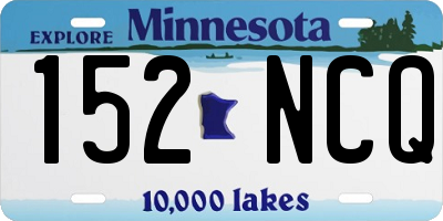 MN license plate 152NCQ