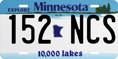 MN license plate 152NCS
