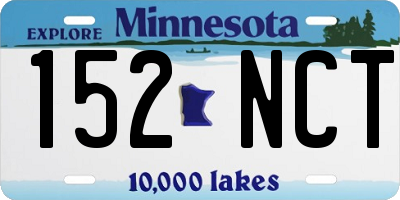 MN license plate 152NCT