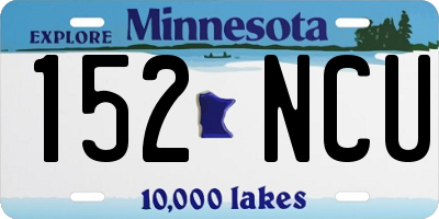 MN license plate 152NCU