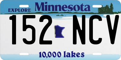 MN license plate 152NCV