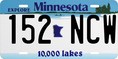 MN license plate 152NCW