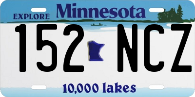 MN license plate 152NCZ