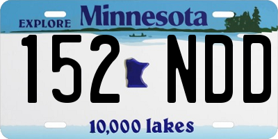 MN license plate 152NDD