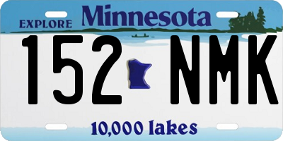 MN license plate 152NMK