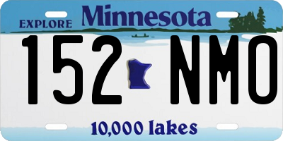MN license plate 152NMO