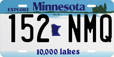 MN license plate 152NMQ