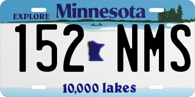 MN license plate 152NMS