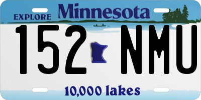 MN license plate 152NMU