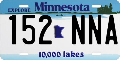 MN license plate 152NNA