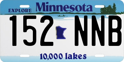 MN license plate 152NNB