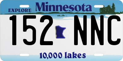 MN license plate 152NNC